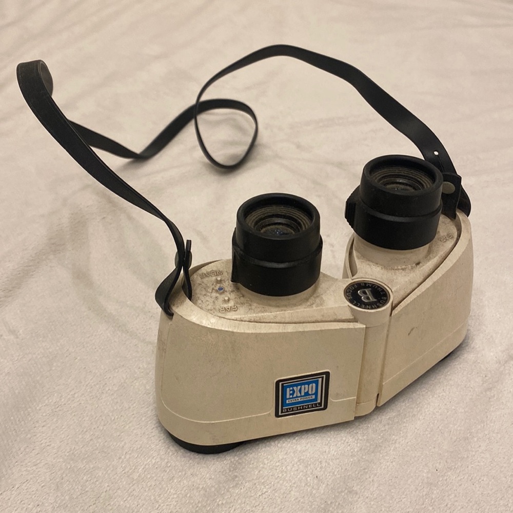RARE Vintage 1970s Bushnell expo extra power thumb focus binoculars